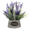 Northlight 12" Lavender Bouquet In Flower Spring Basket With Handle 1 Northlight 12" Lavender Bouquet In Flower Spring Basket With Handle -Northlight D827128S 1