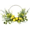 Northlight 22" Yellow Lemon & Daisy Springtime Half Wreath -Northlight D827133S 1