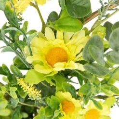 Northlight 22" Yellow Lemon & Daisy Springtime Half Wreath -Northlight D827133S 4