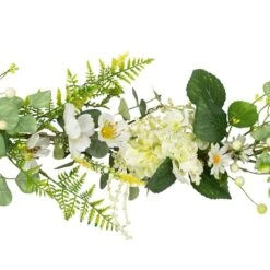 Northlight 5ft. Hydrangea & Eucalyptus Artificial Floral Spring Garland -Northlight D827153S 3