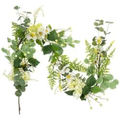 Northlight 5ft. Hydrangea & Eucalyptus Artificial Floral Spring Garland -Northlight D827153S 6