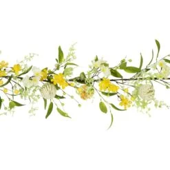 Northlight 5ft. Yellow Berry & Thistle Floral Spring Garland -Northlight D827156S 3