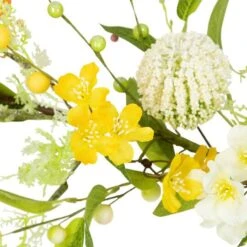 Northlight 5ft. Yellow Berry & Thistle Floral Spring Garland -Northlight D827156S 5
