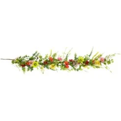 Northlight 5ft. Poppy & Eucalyptus Spring Garland