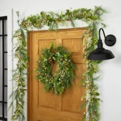 Northlight 5ft. Berry & Crabapple Fern Foliage Spring Garland 10 Northlight 5ft. Berry & Crabapple Fern Foliage Spring Garland -Northlight D827159S 2