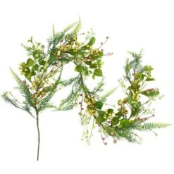 Northlight 5ft. Berry & Crabapple Fern Foliage Spring Garland 13 Northlight 5ft. Berry & Crabapple Fern Foliage Spring Garland -Northlight D827159S 5