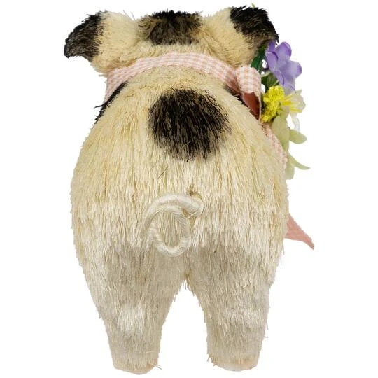 Northlight 9" Spotted Piglet With Bow And Flowers Spring Figurine 8 Northlight 9" Spotted Piglet With Bow And Flowers Spring Figurine - Image 6
