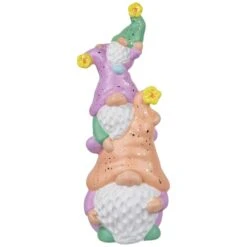Northlight 12" Lilac & Orange Gnome Tower Spring Figurine
