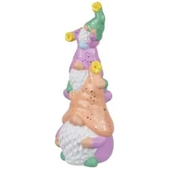 Northlight 12" Lilac & Orange Gnome Tower Spring Figurine -Northlight D827167S 3