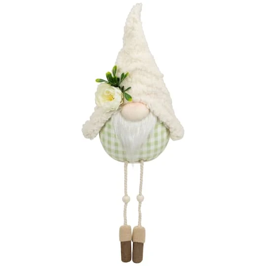Northlight 10.5" Plush Sitting Gnome With Dangling Legs Spring Figurine 4 Northlight 10.5" Plush Sitting Gnome With Dangling Legs Spring Figurine - Image 2