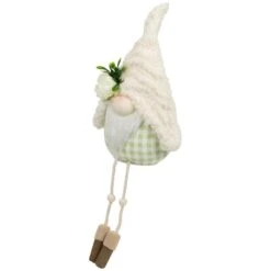 Northlight 10.5" Plush Sitting Gnome With Dangling Legs Spring Figurine 12 Northlight 10.5" Plush Sitting Gnome With Dangling Legs Spring Figurine -Northlight D827172S 3