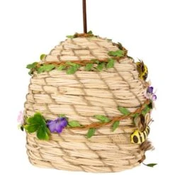 Northlight 6.25" Beehive With Bees Spring Hanging Decoration -Northlight D827177S 3