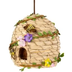 Northlight 6.25" Beehive With Bees Spring Hanging Decoration -Northlight D827177S 4