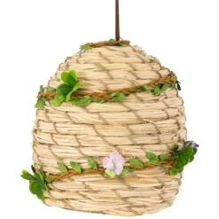 Northlight 6.25" Beehive With Bees Spring Hanging Decoration -Northlight D827177S 5