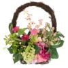 Northlight 16" Leafy Pink Hydrangea Floral Spring Hanging Basket -Northlight D827179S 1