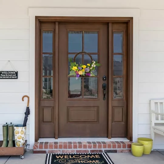 Northlight 16" Mixed Wild Flower & Foliage Hanging Spring Wall Basket 6 Northlight 16" Mixed Wild Flower & Foliage Hanging Spring Wall Basket - Image 4