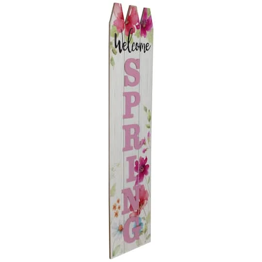 Northlight 40" Welcome Spring Floral Outdoor Porch Board Sign Decoration 7 Northlight 40" Welcome Spring Floral Outdoor Porch Board Sign Decoration - Image 5