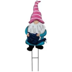 Northlight 21.25" Blue Gardening Gnome Spring Yard Sign Garden Stake -Northlight D827184S 1 1