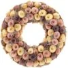 Northlight 12" Pink & Yellow Wooden Floral Spring Wreath 1 Northlight 12" Pink & Yellow Wooden Floral Spring Wreath -Northlight D827187S 1