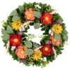 Northlight 13.75" Wooden Mixed Floral & Foliage Artificial Spring Wreath 1 Northlight 13.75" Wooden Mixed Floral & Foliage Artificial Spring Wreath -Northlight D827188S 1