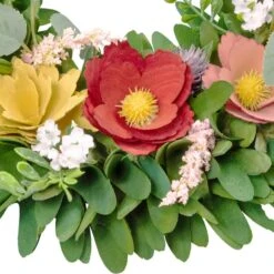 Northlight 13.75" Wooden Mixed Floral & Foliage Artificial Spring Wreath 12 Northlight 13.75" Wooden Mixed Floral & Foliage Artificial Spring Wreath -Northlight D827188S 4