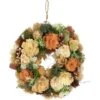 Northlight 9.75" Beige & Peach Mixed Floral Artificial Spring Wreath -Northlight D827190S 1