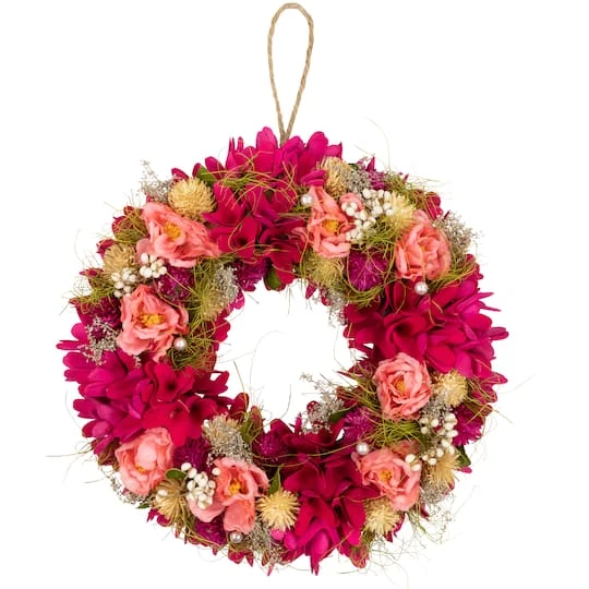 Northlight 12.5" Mixed Floral & Berries Artificial Spring Wreath 4 Northlight 12.5" Mixed Floral & Berries Artificial Spring Wreath - Image 2