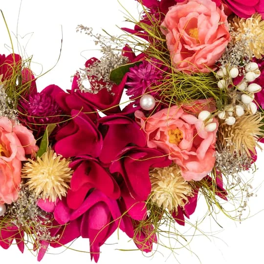 Northlight 12.5" Mixed Floral & Berries Artificial Spring Wreath 6 Northlight 12.5" Mixed Floral & Berries Artificial Spring Wreath - Image 4