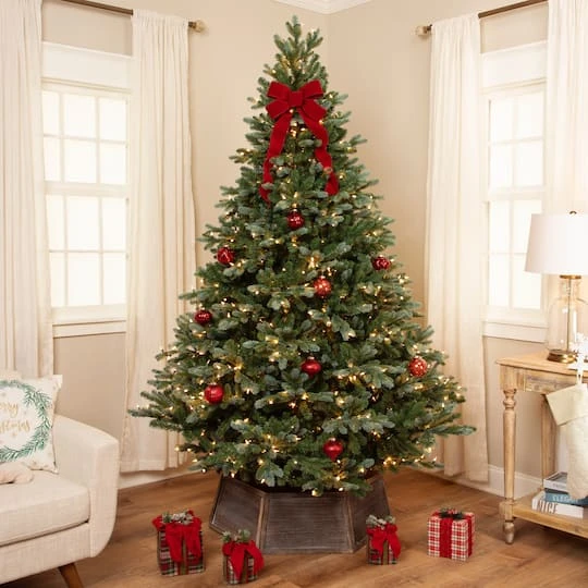 Northlight 7.5ft. Pre-Lit Real Touch™️Full Blue Spruce Artificial Christmas Tree, Clear Lights 4 Northlight 7.5ft. Pre-Lit Real Touch™️Full Blue Spruce Artificial Christmas Tree, Clear Lights - Image 2