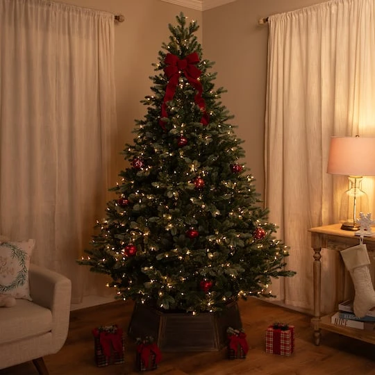 Northlight 7.5ft. Pre-Lit Real Touch™️Full Blue Spruce Artificial Christmas Tree, Clear Lights 6 Northlight 7.5ft. Pre-Lit Real Touch™️Full Blue Spruce Artificial Christmas Tree, Clear Lights - Image 4