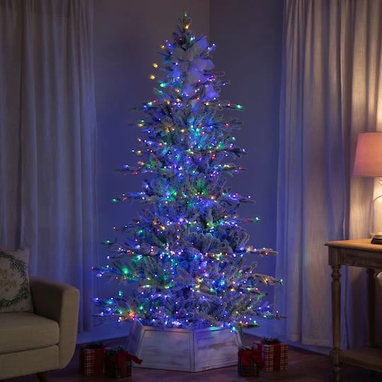 Northlight 7.5ft. Pre-Lit Real Touch™ Elite Flocked Calgary Pine IPT Artificial Christmas Tree, Dual Color LED Lights 6 Northlight 7.5ft. Pre-Lit Real Touch™ Elite Flocked Calgary Pine IPT Artificial Christmas Tree, Dual Color LED Lights - Image 4