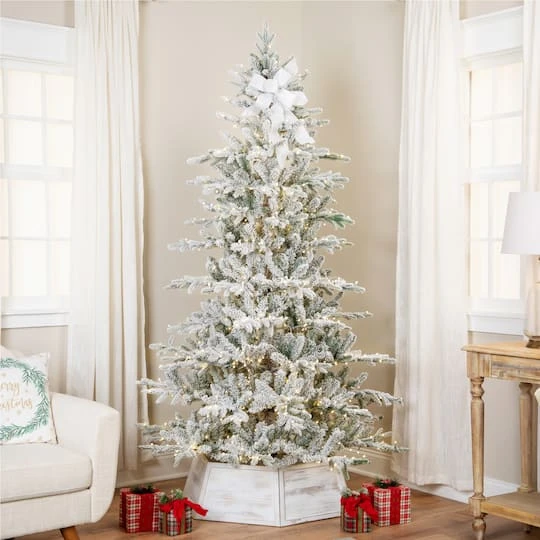 Northlight 7.5ft. Pre-Lit Real Touch™ Elite Flocked Calgary Pine IPT Artificial Christmas Tree, Dual Color LED Lights 8 Northlight 7.5ft. Pre-Lit Real Touch™ Elite Flocked Calgary Pine IPT Artificial Christmas Tree, Dual Color LED Lights - Image 6