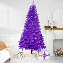Northlight 6ft. Pre-Lit Purple Medium Pine Artificial Christmas Tree, Clear Lights 11 Northlight 6ft. Pre-Lit Purple Medium Pine Artificial Christmas Tree, Clear Lights -Northlight D859065S 1